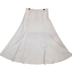 EVERLY‎ Sz L White Maxi Skirt Flowy A-Line Boho Romantic Bridal Coquette
